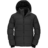 wantdo Men's Thicken Puffer Jacket Padded Waterproof Warm Winter Coat with Hood