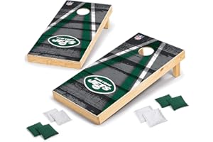 NFL Pro Football 2' x 4' Wood Direct Print Tournament Cornhole Set by Wild Sports, Comes with 8 Bean Bags - Perfect for Tailgate, Outdoor, Backyard