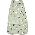 HALO Micro-Fleece Sleepsack Swaddle, 3-Way Adjustable Wearable Blanket, TOG 3.0, Cozy Pandas, Small, 3-6 Months