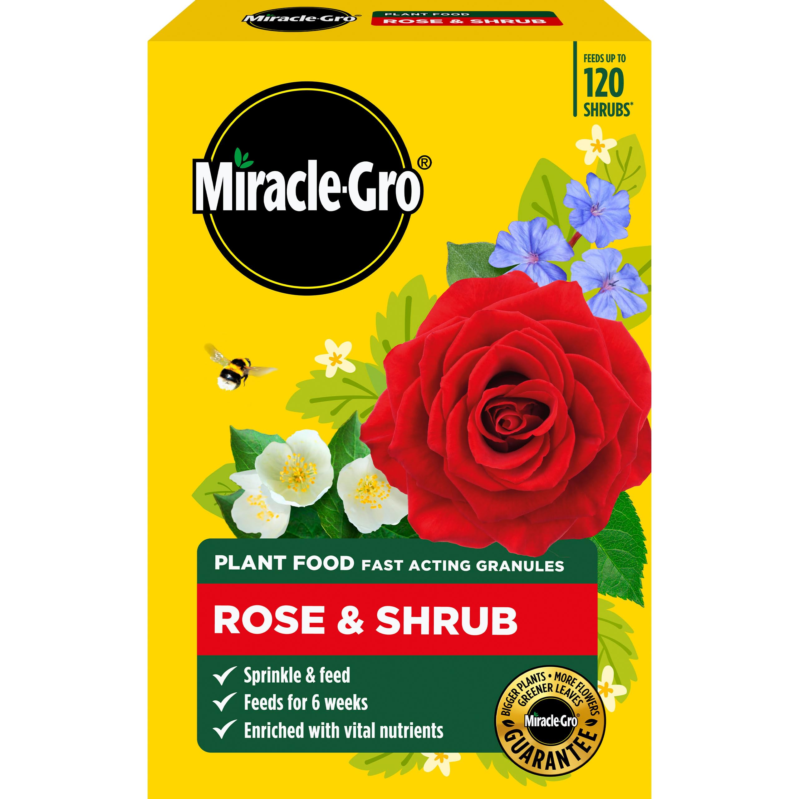 Miracle-Gro Rose and Shrub Fast Acting Granules Plant Food, 3 kg
