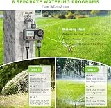 johgee Water Timer 2 Outlet, IP54 Waterproof Garden Hose Timer view 3