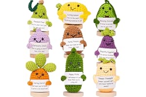 Cheerspace Friendly Veggies – Positive Potato, Emotional Support Pickle, Emotional Support Plush, Positive Crochet Animals, Mini Crochet Animals, Teacher Appreciation Gifts