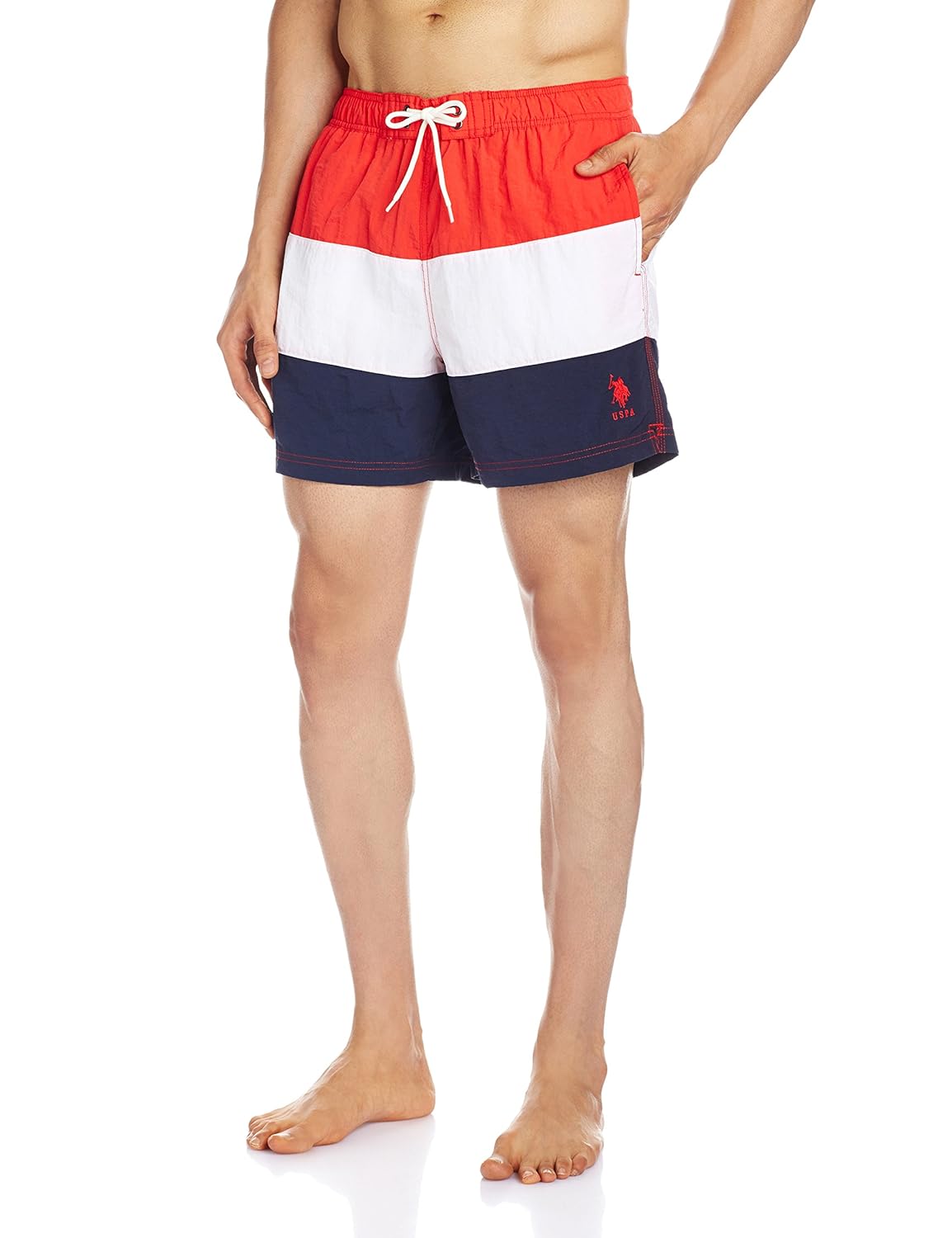 Buy U.S.Polo.Assn. Men's Shorts (8907163789594_USST0253_40_Red) at