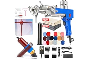 BESGEER Rug Tufting Gun with Carpet Trimmer Kit - Rug-Tuft-Gun-with-Tufting-Shears, 2 in 1 Cut & Loop Pile Carpet Gun and Carpet Carving Clippers, Rug Maker Machine Starter Kit Beginners （All Blue）