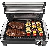 Hamilton Beach Electric Indoor Searing Grill with Viewing Window and Removable Easy-to-Clean Nonstick Plate, 6-Serving, Extra