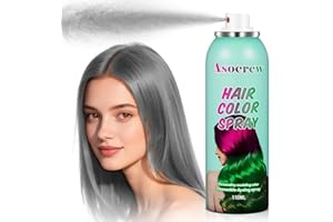 ASOCREW Christmas Gray Hair Spray,Hair Color Spray Dye,Grey Temporary Hair Color Dye for Kids Women Men,Sliver Gray Hair Wax Color Spray Pomades,Washable Color Hair Spray for Party, Cosplay(Sliver)