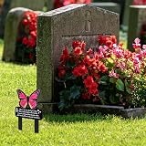 Chihutown Memorial Grave Stake Butterfly Acrylic Memorial Plaque 9.8x7.9 in view 7