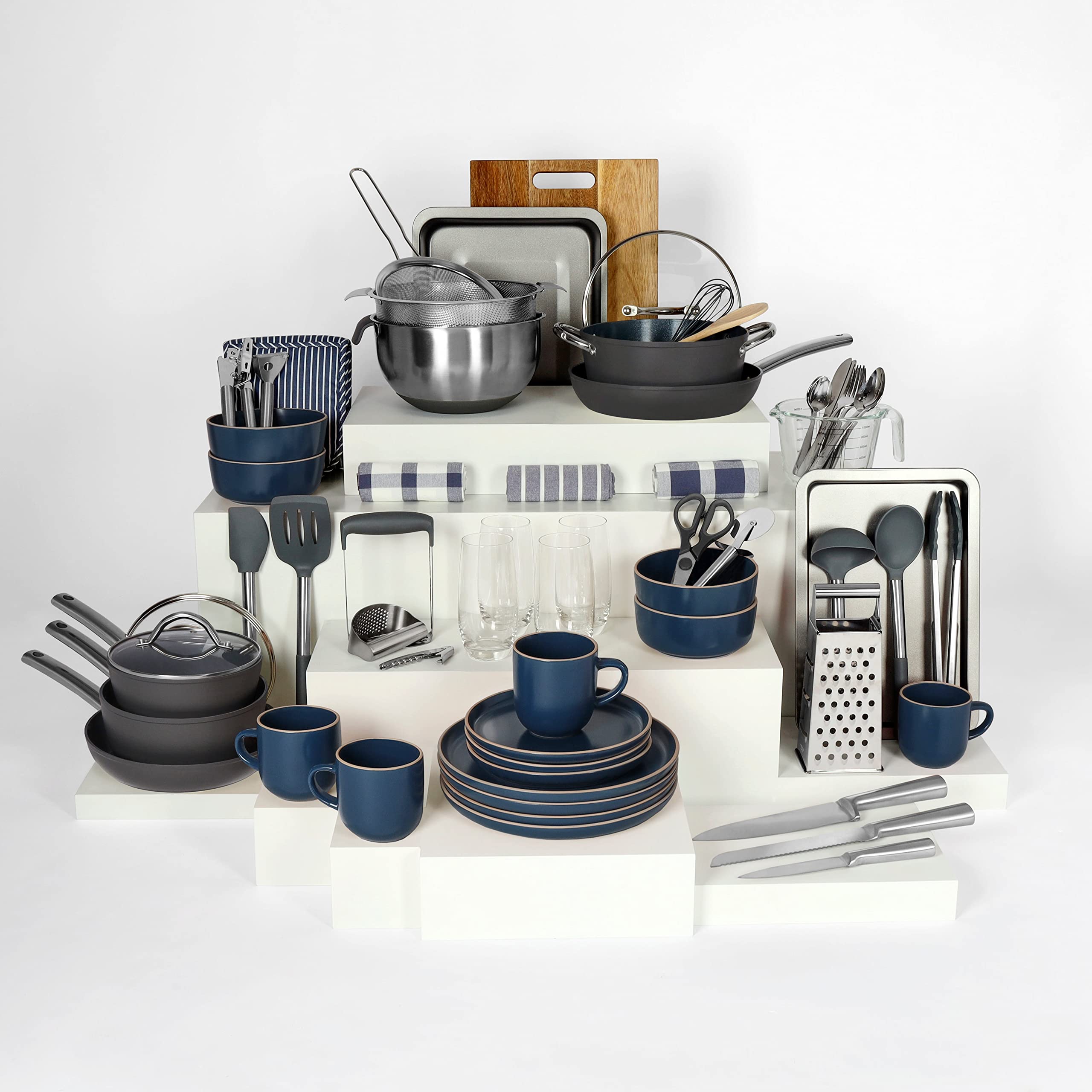 Noah-Kit-de-Cocina-Premium-con-Mas-de-70-Articulos-con-Sartenes-Gris-y-Vajilla-Azul-Includye-Ollas-y-Sartenes
