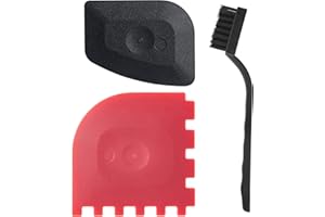 QWQKEFEUN Pan Scraper Food Scraper cast Iron Tool and Cast Iron Pan & Grill Set with Bonus Cleaning Brush(3 Pack)