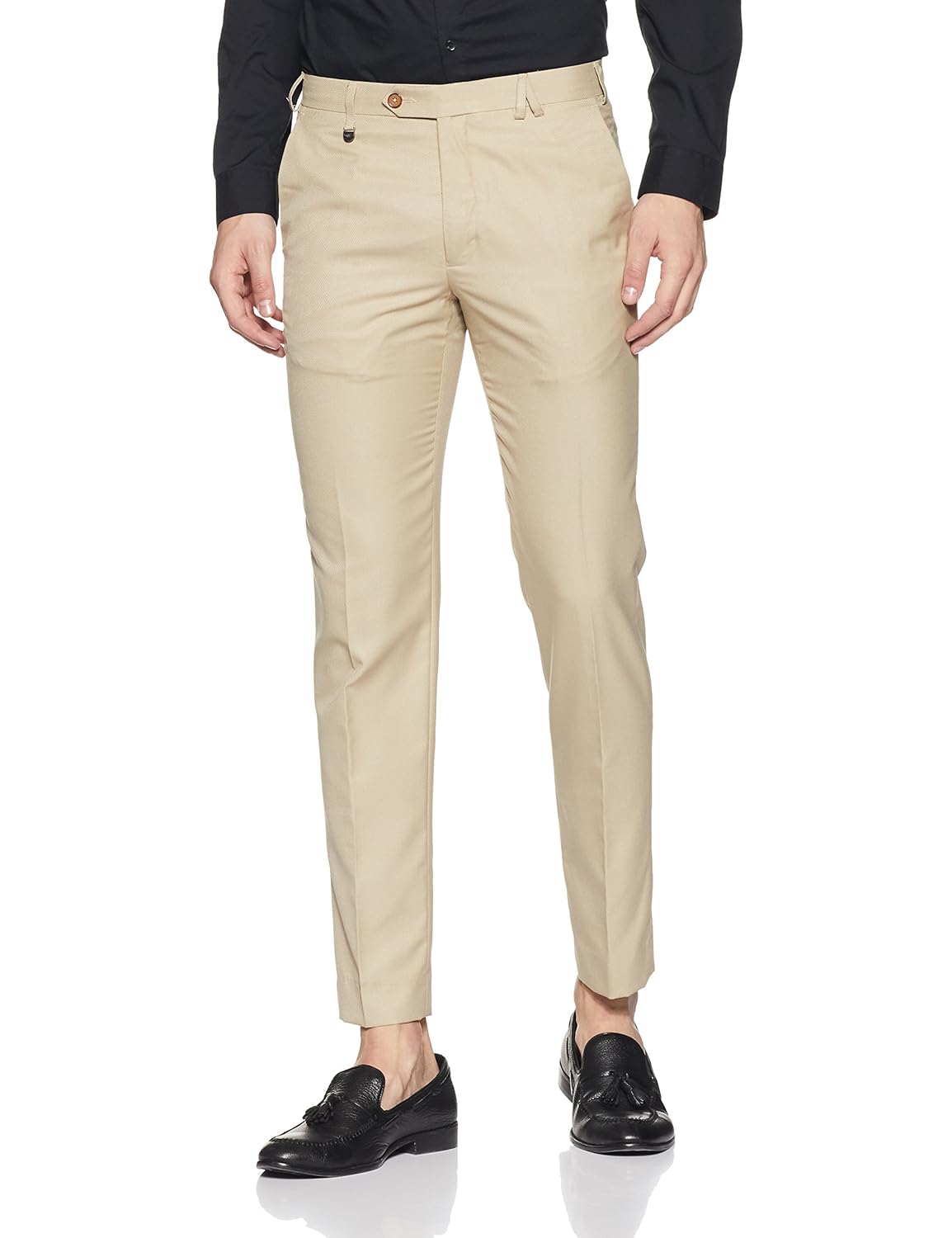 park avenue men's slim fit formal trousers