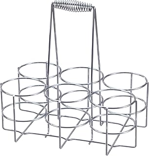 Keck & Lang GmbH 49880 Flaschenträger für 6 Flaschen, Verchromtes Metall, Loop