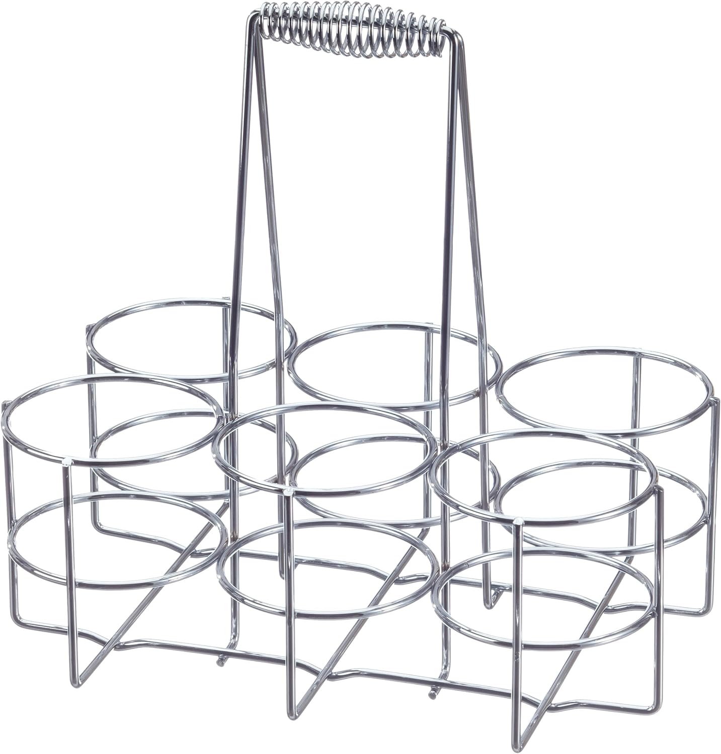 Keck & Lang GmbH 49880 Flaschenträger für 6 Flaschen, Verchromtes Metall, Loop