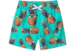 uideazone Boys Swim Trunks 3D Funny Print Surfing Board Shorts Quick Dry UPF 50+ Swimsuit Beachwear with Mesh Lining 2-12T