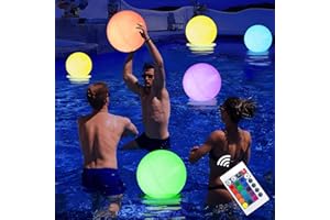 AEROQUEST Large Floating and Inflatable LED Glow in The Dark Beach Ball Toy with Color Changing Lights | Great for Summer Parties, Pool/Beach Parties, Raves, or Blacklight/Glow Parties