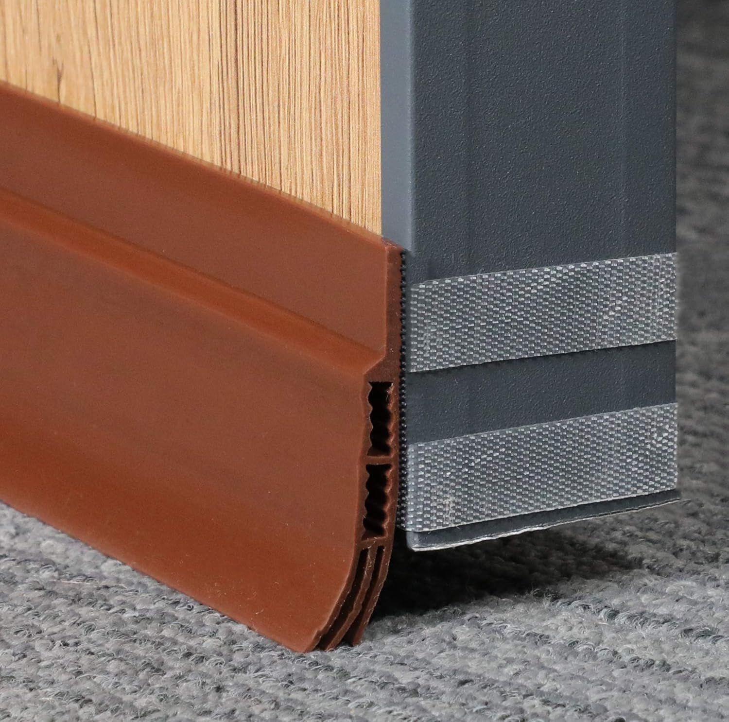 TORRAMI 2 Pack Brown Weather Stripping for Doors Bottom 39