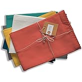 TARAN LIVING Kitchen Towels 100% Cotton Solid Kitchen Dish Cloths, Valentine Decor Kitchen Hand Towel Reusuable Dish Towel for Cleaning & Drying Tea Towels Set with Hanging Loop - 18"x 28", Pack of 6