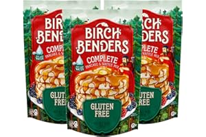 Gluten-Free Pancake and Waffle Mix by Birch Benders, 14 Ounce (Pack of 3)