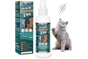 PESTXDROPS Natural Cat Deterrent Spray, Cat Repellent Spray for Indoor Use, Safely Stops Furniture Scratching, Urine Marking, Pee Everywhere, Plant Chewing, Cat Training Spray for Sofa, Rugs, Chairs, 200ml
