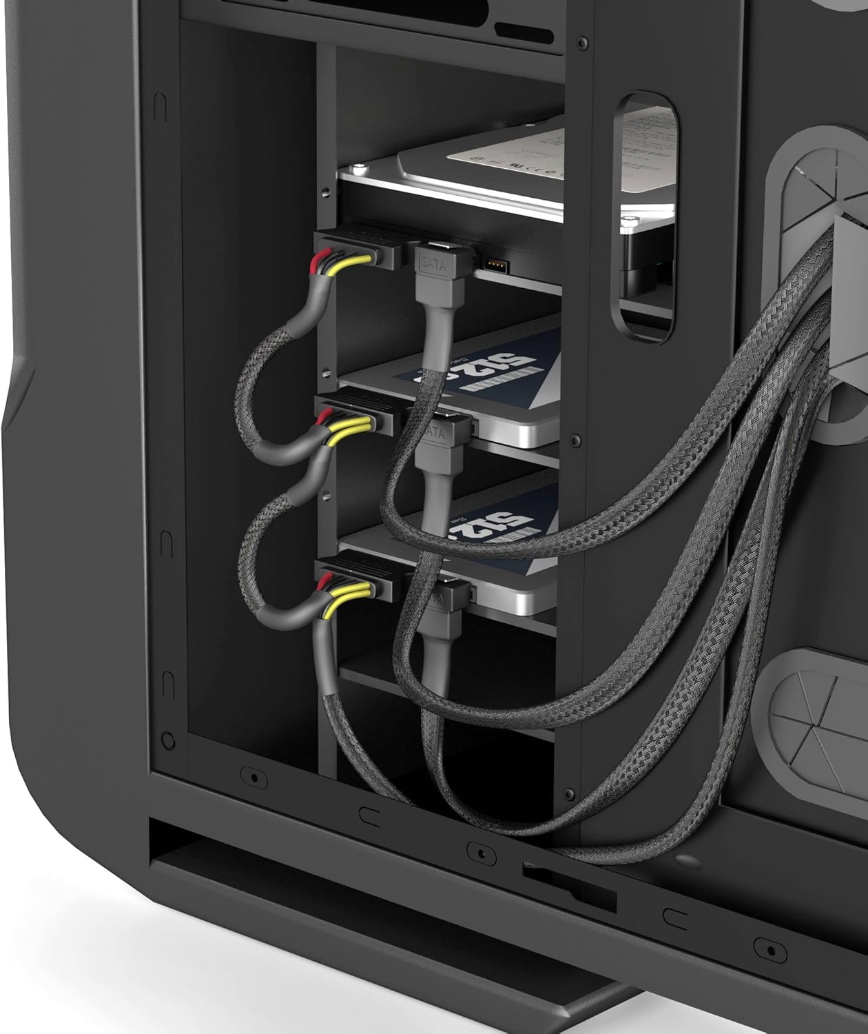 KabelDirekt, 3x SATA 3 cables 6Gb/s, 30cm, 90° angled connector (data cable, 6Gbit/s, SATA III/Serial ATA, L connector - Image 5