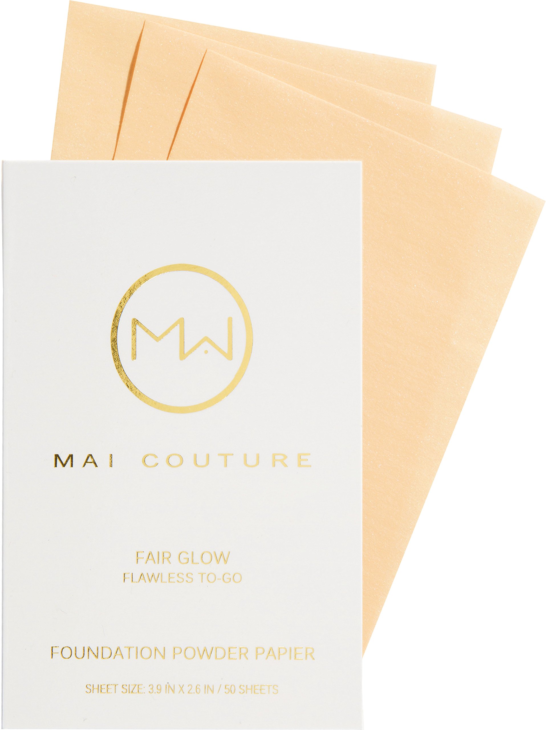 Mai CoutureFoundation Powder Papier, Fair Glow 50 Sheets