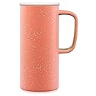 Ello Campy Vacuum-Insulated Stainless Steel Travel Mug, Georgia Peach, 18 oz