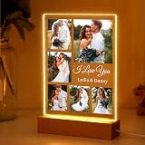 EDSG Personalised Photo Plaque Night Light Portrait-6 Photo Gift for Loved Ones view 6