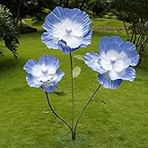 HAZHEYE Giant Paper Flower Decor with Stand,Oversized Artificial Flower Decor,Floor Standing Gradient Paper Flower for Commercial Display,Wedding, Party,Event,Photo Backdrop & Home Decoration (Blue)