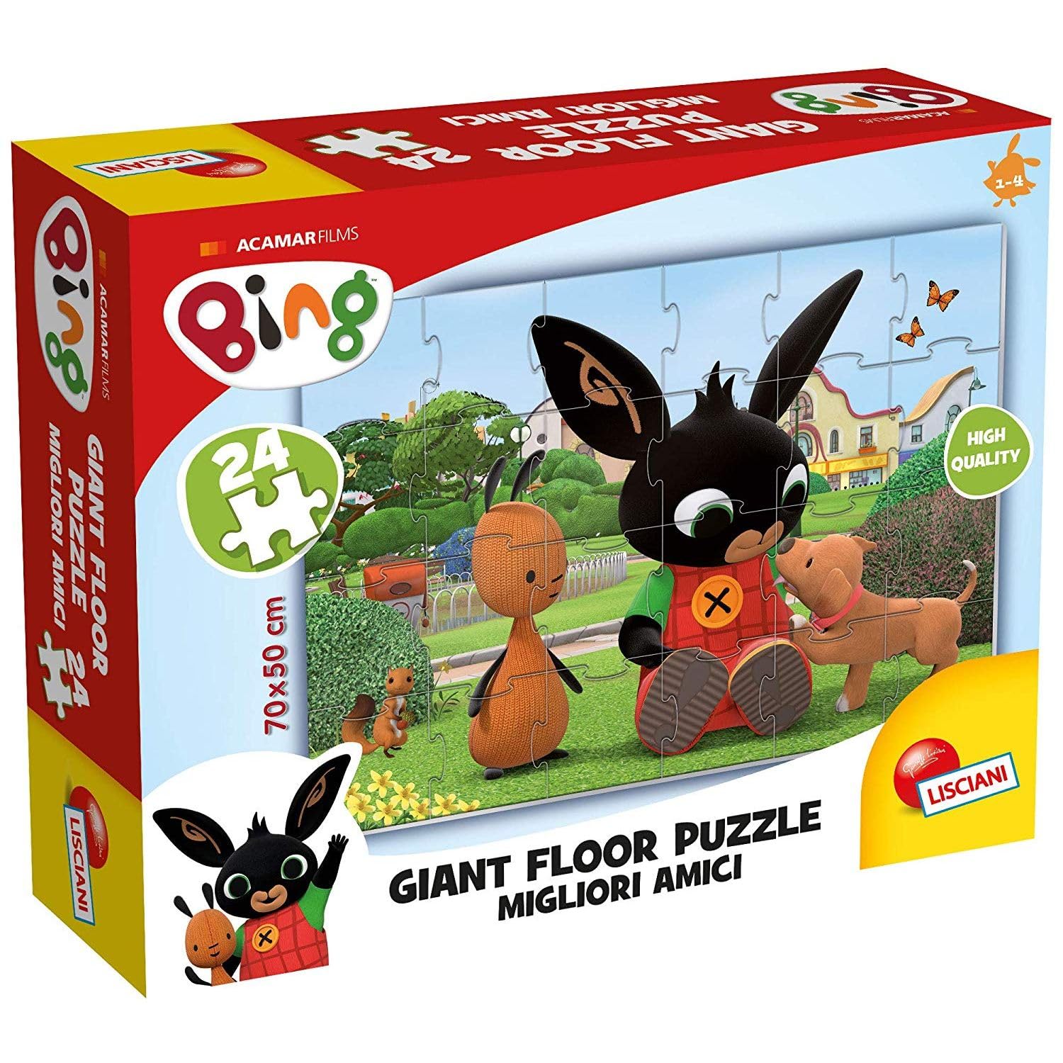 Lisciani Bing Giant Floor Best Friends Puzzles, 24 Pieces- 75812