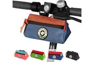 Vortika Bike Handlebar Bag,Kids Bicycle Front Basket Pack,Waterproof Bikes Bag,Small Bicycle Handle Bar Bag for Boys Girls Men Women-Purple+Brown