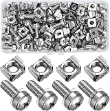 qxayxa 110 Pcs 55 Set Rack Cage Nuts Screws Kit M6x20mm Server Rack Hardware view 1
