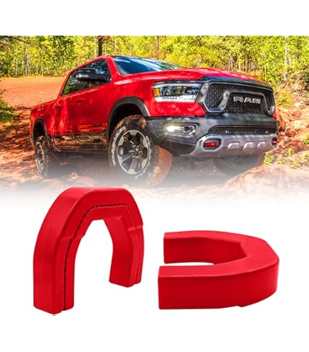 Housses De Pare-chocs Avant Pour Dodge RAM 1500 (2019-2024) - Lot De 2, ABS Rouge, Protection Anti-rayures