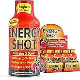 Fruit Punch Extra Strength Energy Shot 12 pk – 260mg Natural Caffeine B12 B6 – Energy & Focus Support – 2 Servings Sugar Free Zero Calorie Green Tea B-Vitamins Electrolytes Vegan – 1.93 fl oz