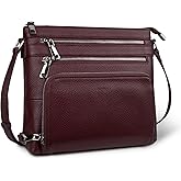 befen Genuine Leather Crossbody Bags for Women, Medium Anti-Theft Shoulder Purse with Built in RFID Wallet for Travel