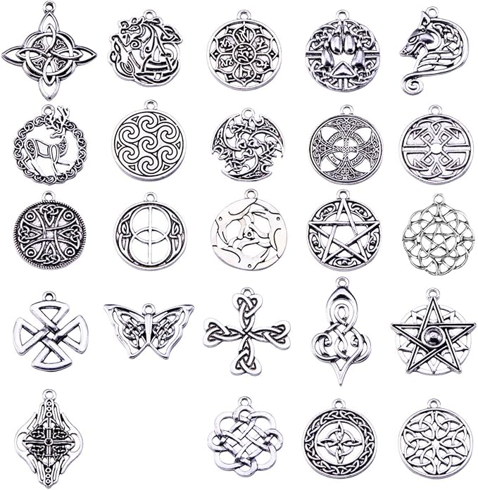 Celtic Knot Irish Charms, Pagan Charms for Jewelry Making