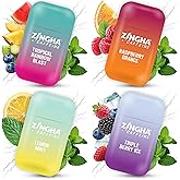 Z!NGHA Caffeinated Nasal Inhaler Stick - 4 Pack Fruit Burst - Natural Energy Support with Peppermint & Eucalyptus Essential Oils for Focus, Alertness and Mental Clarity