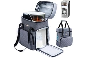 SFYBYHEART Carrying Case Compatible with Baby Brezza Formula Pro Advanced Formula Dispenser Machine Carrying Bag - Baby Formula Mixer Travel Bag with Pockets for Baby Essential, Pumps, Baby Bottles