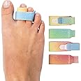 ZenToes Hammer Toe Corrector for Women & Men - Reusable Fabric Buddy Wraps for Broken Toes - Cushioned Toe Splint for Protection & Recovery & Hammertoe Straightener - 4 Count (OSFM, Rainbow)