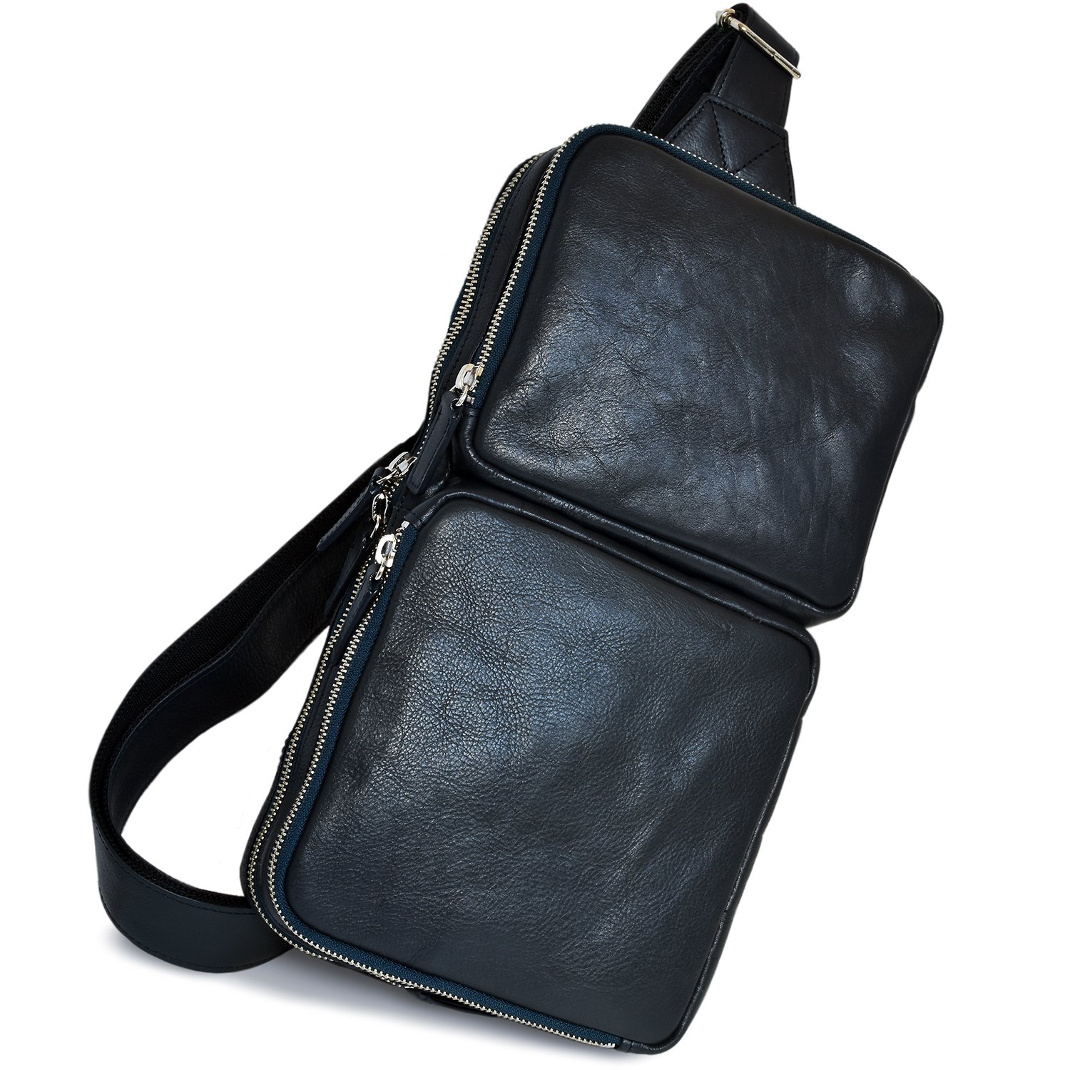 牛革 ワンショルダー B077fjg599ネイビーグリーン 日本製 ポーチ メンズ ボディバッグ Ze H155 本革 Asoboze アソボーゼ ボディバッグワンショルダー 本店は Rumble Media