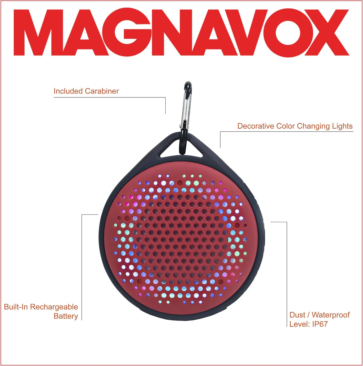magnavox outdoor waterproof speaker