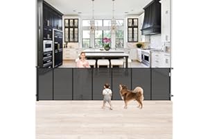 STCOCKIS 42 Inch Extra Tall Baby Gate 120 Inch Extra Wide Retractable Baby Gates for Large Openings, Upgraded Retractable Gate Keeps Pets from Getting Under Tall Pet Gate, Indoor/Outdoor Long Dog Gate