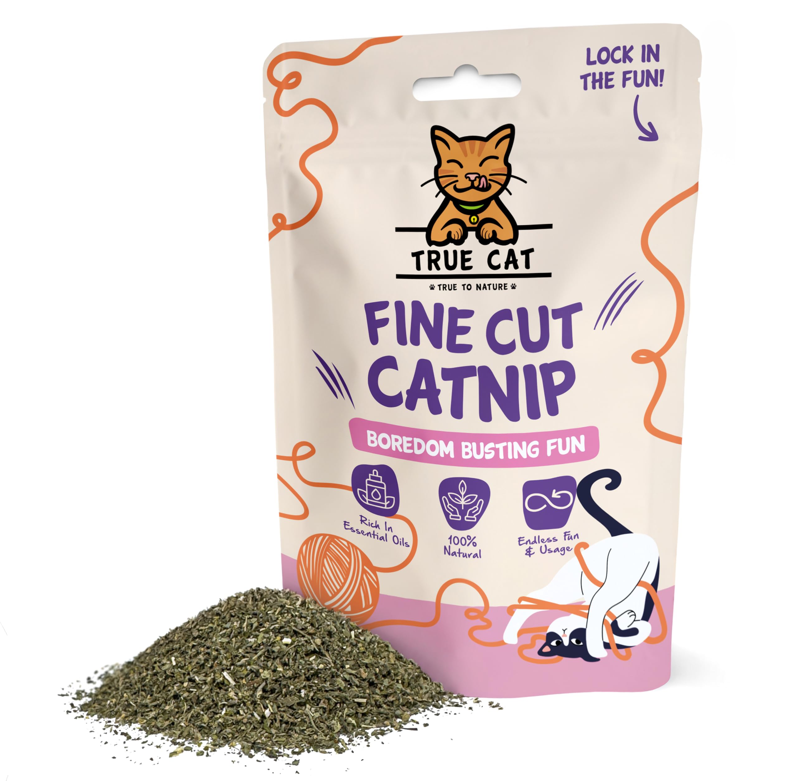 True Cat Catnip 30g | Premium Fine Blend for Cats, Extra Strong, Cat Toys, Cat Treats, 100% Naturally Dried