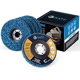 S SATC Stripping Discs 4-1/2" x 7/8" Rust Remover Wheel Remove Paint 5PCS Bule Strip Discs Oxidation Poly Strip Wheel Disc Abrasive Angle Grinding Wheel
