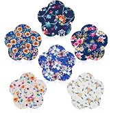 ANGTICS 30 Pcs Dexcom G7 Over Patches, Waterproof CGM Glucose Monitor Patch | Flexible CGM Sensor Patch with Flower Shapes, Easy-Peel Tab Adhesive Patches, Breathable Stelo Overpatch (Navy Floral Dream)