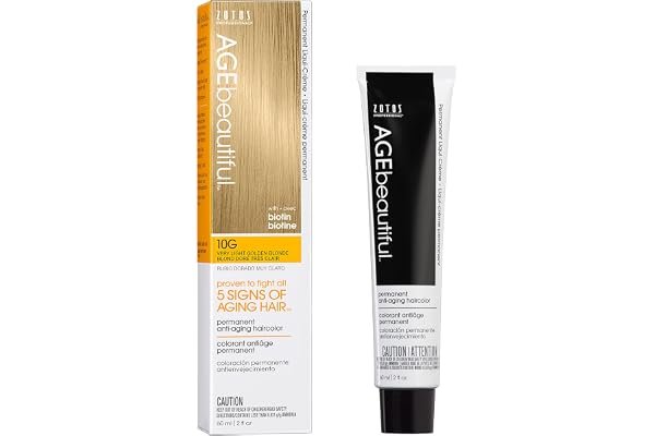 AGE beautiful Permanent Hair Color Dye Liqui-Creme & Developer 20 Volume Set | 100% Gray Coverage | Anti-Aging Haircolor | Biotin for Thicker, Fuller, Healthier Hair | Professional Salon Coloring
