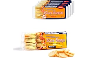 Club Supreme Premium Snacks - Rice Snaps BBQ Crisp Crackers 100g (Pack of 4 x 100g) | Oven Baked | Low Fat | Great Taste in E