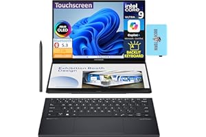 ASUS Zenbook Duo 2-in-1 Laptop Dual 14” OLED 3K 120Hz Touch Display (Intel Ultra 9-185H, 32GB LPDDR5X, 1TB SSD, Intel Arc, Backlit KB, 2 Thunderbolt 4, Active Pen, WiFi 6E, Win11P) w/DKZ USB Hub