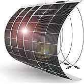 DOKIO Flexible Solar Panel 4x100w(400w) Semi-Flexible Bendable 12V Monocrystalline Off-Grid for RV Boat Cabin Van Car and Car