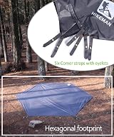 HIKEMAN Camping Tarp Footprint Groundsheet Hexagon Tent Awning L 315x270 cm view 5