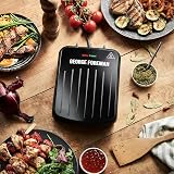 George Foreman Small Electric Fit Grill Black 760W Non Stick Health view 2