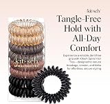Kitsch Spiral Hair Ties Brunette 8pc No Damage Creaseless Coil Ponytail Holders view 2